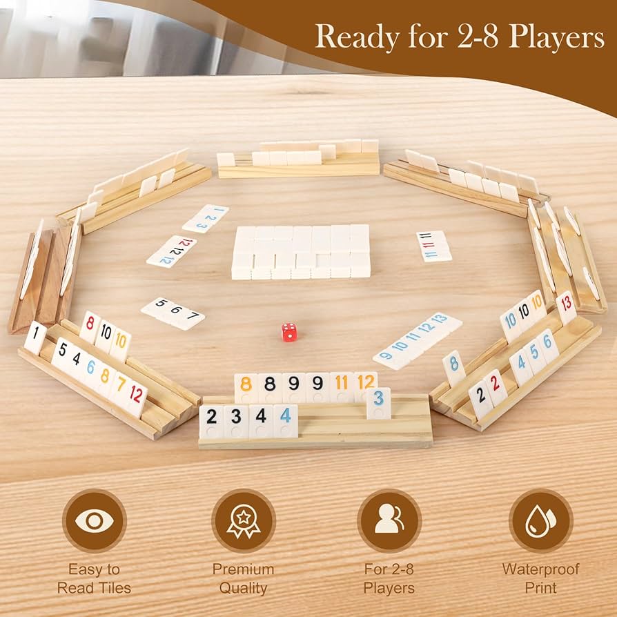 Amazon.com: Soopotay 2-8 Players Rummy Game Set, 214